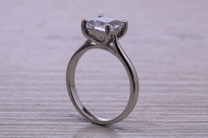 One carat Princess cut Moissanite Diamond Solitaire