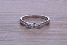 Load image into Gallery viewer, Marquise cut One carat Moissanite Diamond set Platinum Solitaire