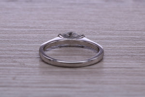 Marquise cut One carat Moissanite Diamond set Platinum Solitaire