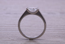 Load image into Gallery viewer, Marquise cut One carat Moissanite Diamond set Platinum Solitaire