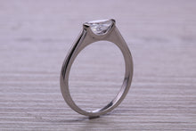 Load image into Gallery viewer, Marquise cut One carat Moissanite Diamond set Platinum Solitaire