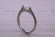 Load image into Gallery viewer, Marquise cut One carat Moissanite Diamond set Platinum Solitaire