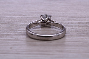 One carat Moissanite Diamond set Chunky Solitaire