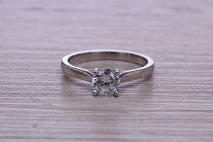 0.70 carat Round cut Natural Diamond set Solitaire