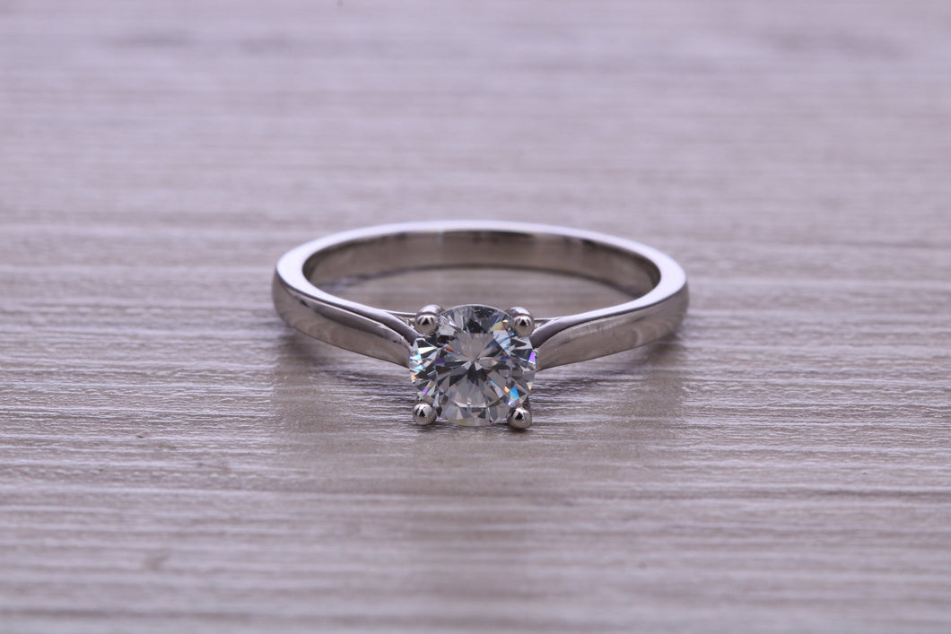 0.70 carat Round cut Natural Diamond set Solitaire
