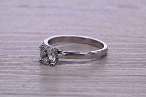0.70 carat Round cut Natural Diamond set Solitaire