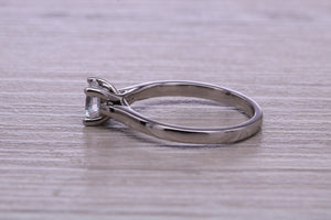 0.70 carat Round cut Natural Diamond set Solitaire