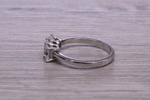 Load image into Gallery viewer, 1.25ct Emerald cut Moissanite Diamond set Platinum Ring