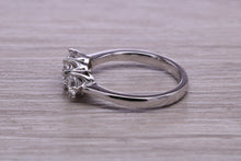 Load image into Gallery viewer, Traditional Moissanite Diamond set Trilogy Ring