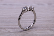 Load image into Gallery viewer, Traditional Moissanite Diamond set Trilogy Ring