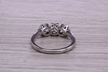 Load image into Gallery viewer, Three Quarter carat Trilogy Diamond set Platinum Ring