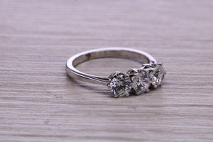 Three Quarter carat Trilogy Diamond set Platinum Ring