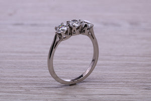 One and Quarter carat Trilogy Diamond set Ring