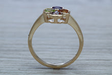Load image into Gallery viewer, Four Clover Leaf Multi Gemstone set Ring