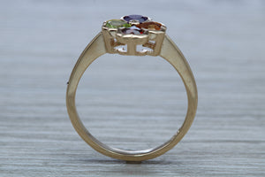 Four Clover Leaf Multi Gemstone set Ring