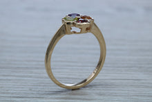 Load image into Gallery viewer, Four Clover Leaf Multi Gemstone set Ring