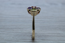 Load image into Gallery viewer, Four Clover Leaf Multi Gemstone set Ring