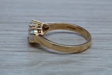 Load image into Gallery viewer, Fiery Opal and Diamonds set Yellow Gold Ring