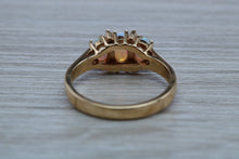 Load image into Gallery viewer, Fiery Opal and Diamonds set Yellow Gold Ring