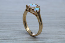 Load image into Gallery viewer, Fiery Opal and Diamonds set Yellow Gold Ring
