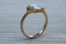 Load image into Gallery viewer, Fiery Opal and Diamonds set Yellow Gold Ring
