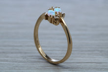 Load image into Gallery viewer, Fiery Opal and Diamonds set Yellow Gold Ring