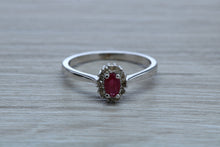 Load image into Gallery viewer, Petite Ruby and Diamond set White Gold Cluster Ring