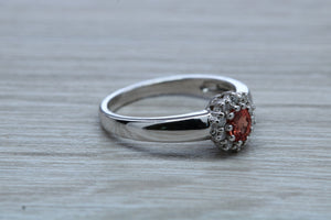 Petite Ruby and Diamond Cluster Ring