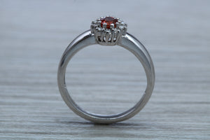 Petite Ruby and Diamond Cluster Ring