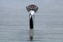 Load image into Gallery viewer, Petite Ruby and Diamond Cluster Ring