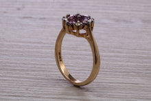 Load image into Gallery viewer, Amethyst and Diamond set Yellow Gold Cluster Ring
