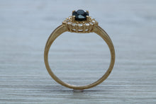 Load image into Gallery viewer, Blue Sapphire and Diamond Ring