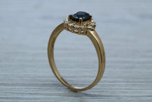 Load image into Gallery viewer, Blue Sapphire and Diamond Ring