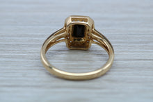 Load image into Gallery viewer, Halo set Royal Blue Sapphire and Diamond Ring
