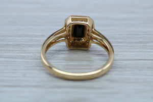 Halo set Royal Blue Sapphire and Diamond Ring