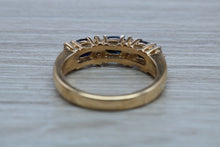 Load image into Gallery viewer, Blue Sapphire and Diamond Eternity Ring