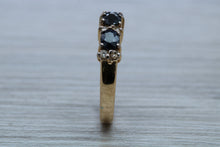 Load image into Gallery viewer, Blue Sapphire and Diamond Eternity Ring