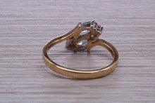 Load image into Gallery viewer, Sky Blue Topaz and Diamond set Yellow Gold Ring