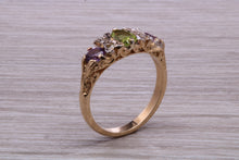 Load image into Gallery viewer, Multi Gemstone set Yellow Gold Ring