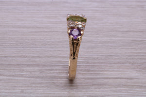 Multi Gemstone set Yellow Gold Ring
