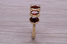 Load image into Gallery viewer, 1.50 carat Five stone Garnet Gemstone set Gold Ring