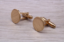 Load image into Gallery viewer, Round Profile Gentlemen&#39;s Solid Gold Cuff Links