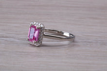 Load image into Gallery viewer, Stunning One carat Pink Sapphire and Diamond Ring