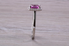 Load image into Gallery viewer, Stunning One carat Pink Sapphire and Diamond Ring