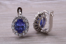 Load image into Gallery viewer, Tanzanite and Diamond set Earrings
