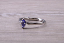 Load image into Gallery viewer, Dainty AAA grade Marquise cut Tanzanite Solitaire