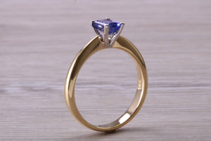 One carat Emerald cut AAA grade Tanzanite Solitaire