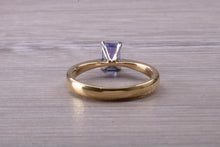Load image into Gallery viewer, One carat Emerald cut AAA grade Tanzanite Solitaire