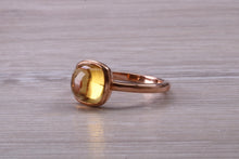 Load image into Gallery viewer, Cabochon cut Citrine set Rose Gold Ring