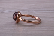 Load image into Gallery viewer, Cabochon cut Amethyst set Rose Gold Ring